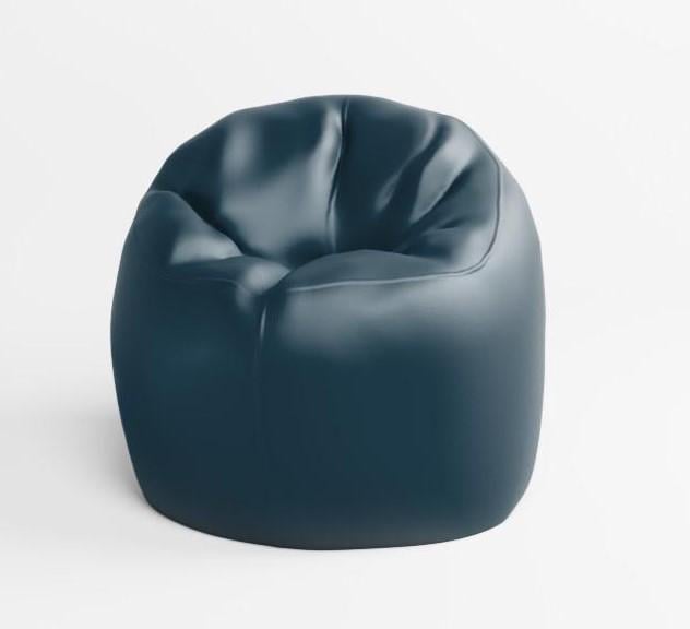 Кресло-мешок SkyPuff Облако экокожа Zeus Delux 100 см Midnight Blue (0001168)