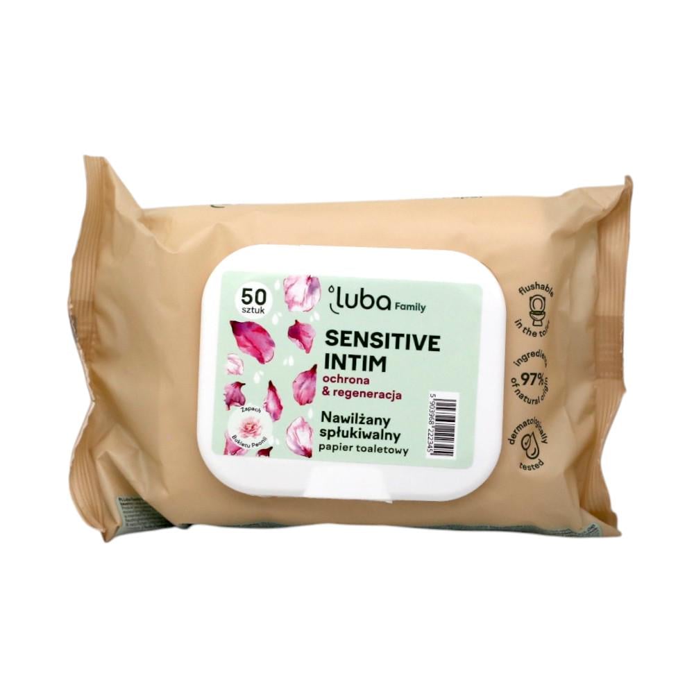 Туалетная бумага Luba Family Sensitive Intim с клапаном влажная 50 шт. (НФ-00008201)