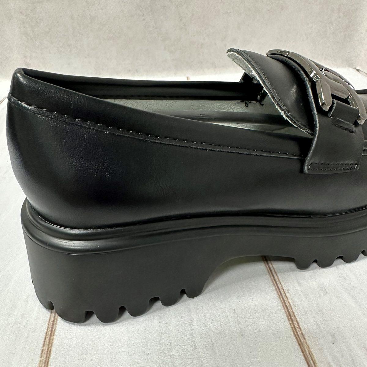 Туфли лоферы детские на платформе Paliament для девочки р. 35 Черный (11641137) - фото 11