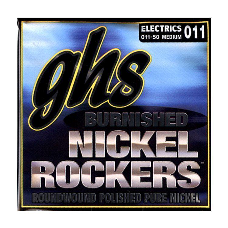 Струни для електрогітари GHS Nickel Rockers Burnished BNR-M 11-50 (117283)