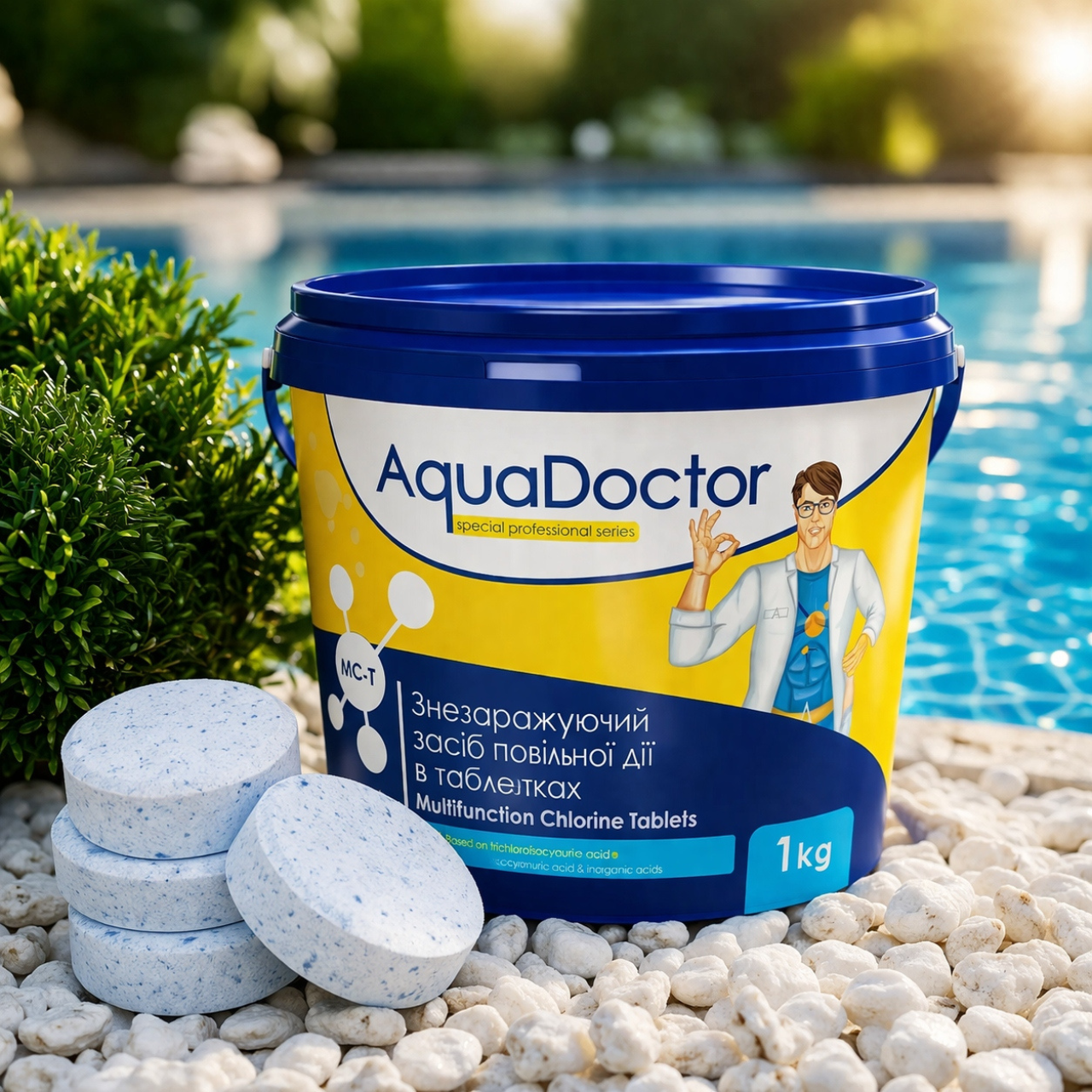 Хлор медленный AquaDoctor MC-T 3в1 1 кг таблетки 200 г