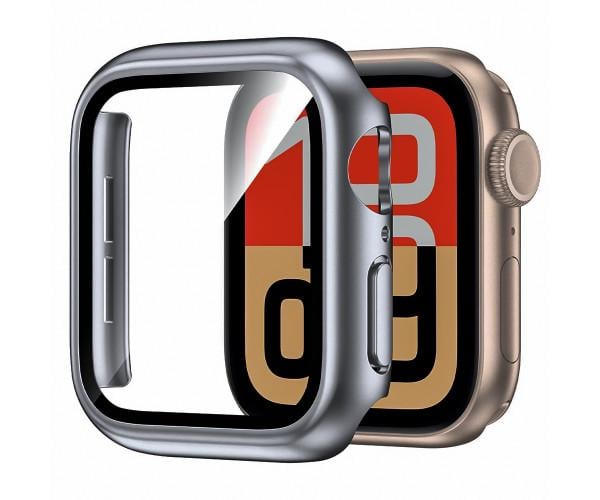 Чохол із захисним склом Protective Cover with Glass для Apple Watch Series 11 46 мм Титаново-сірий
