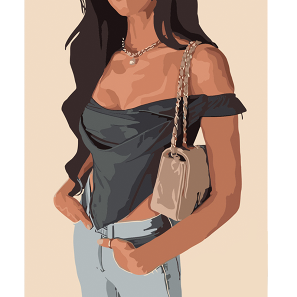 Картина по номерам Strateg Премиум Стильное фото 40х50 см (DY294)