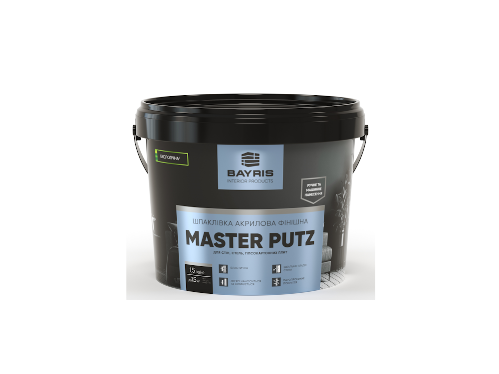 Шпатлевка финишная акриловая Bayris Master Putz 1,5 кг (4823119200095) Шпатлевка финишная акриловая Bayris Master Putz 1,5 кг (4823119200095)