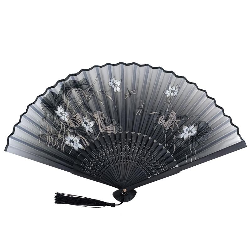 Веер деревянный 21х37 см Серый (C4068)