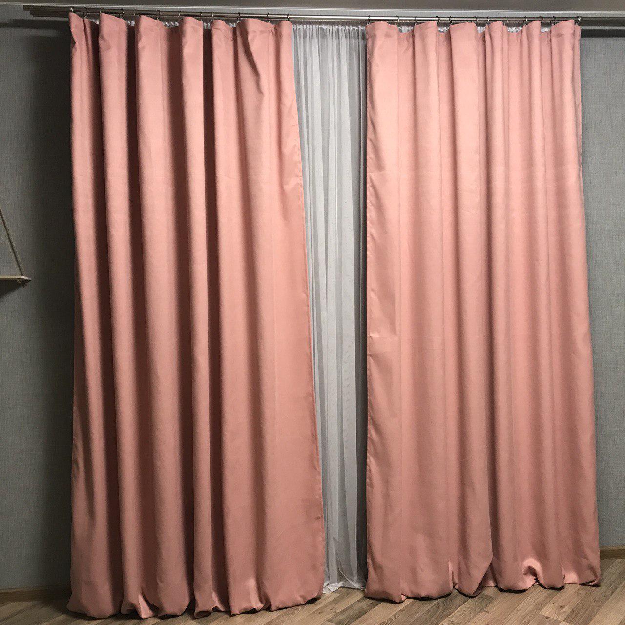 Комплект штор из микровелюра ALBO 200x270 см 2 шт. Розовый (SH-PK-213)