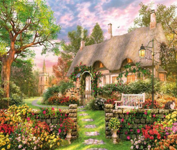 Картина по номерам Josef Otten Деревенская Живописный домик 30х40 см в термопакете (1386EKTL_O-mt)