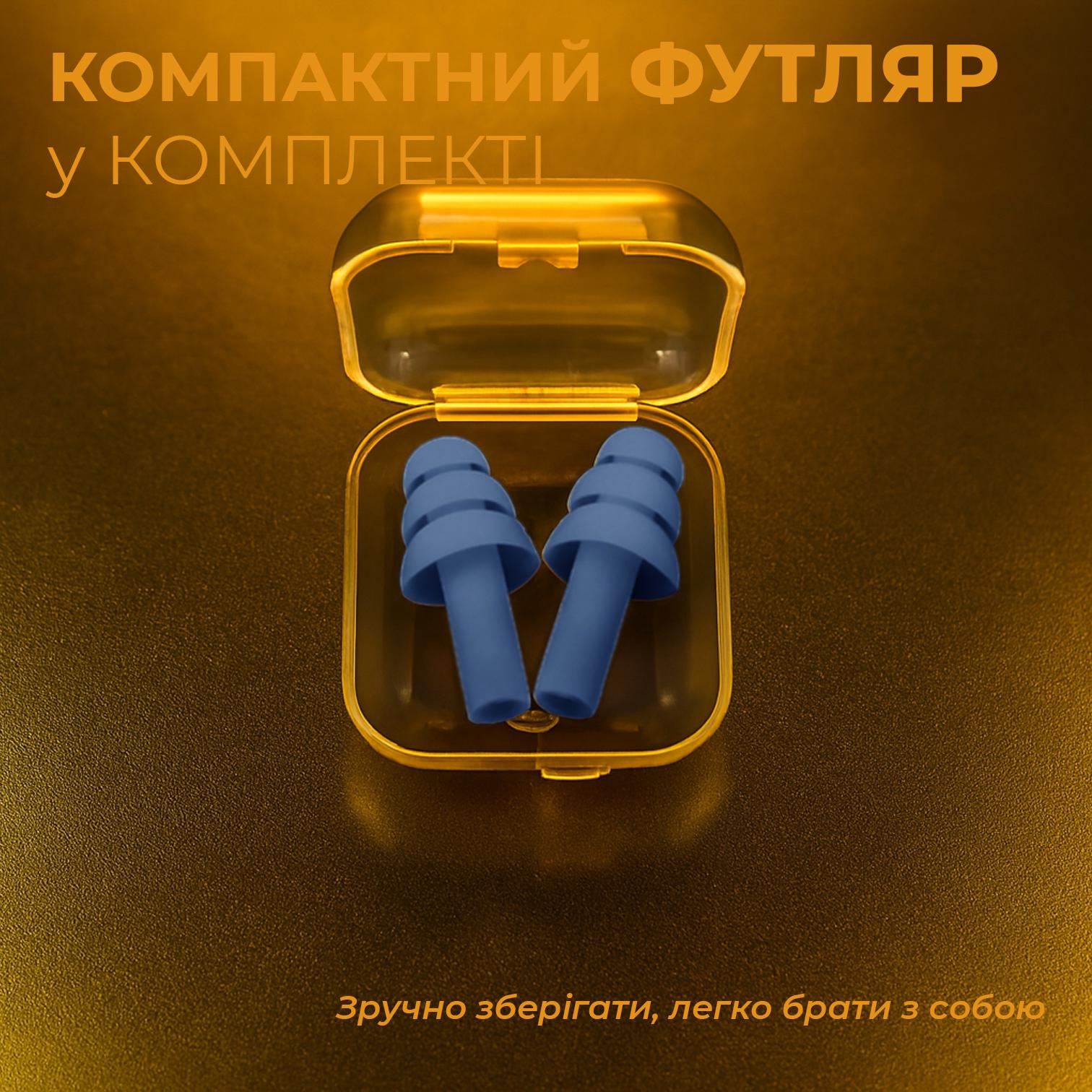 Беруші для сну плавання Univerza Ялинка силіконові шумозаглушувальні анатомічні у футлярі Синій - фото 12 Беруші для сну плавання Univerza Ялинка силіконові шумозаглушувальні анатомічні у футлярі Синій - фото 12