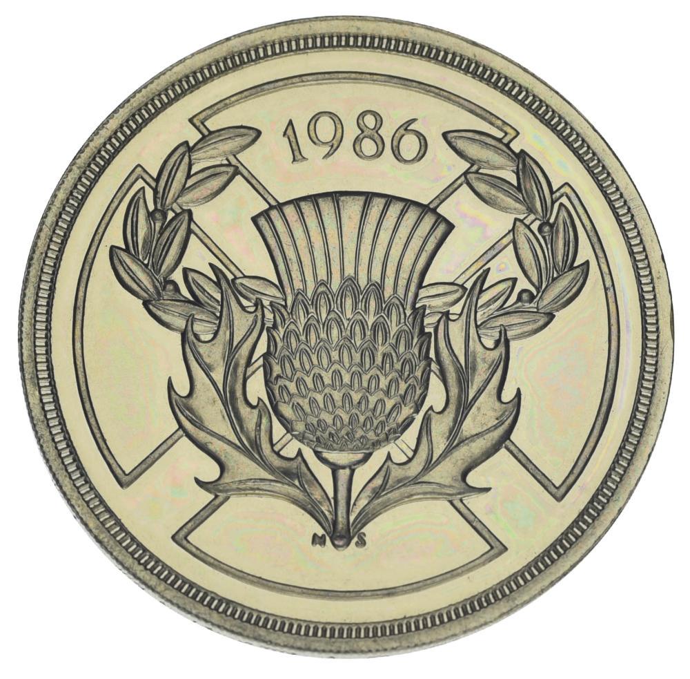 Коллекционная монета Великобритания 2 фунта 1986 AU-UNC (М21379)