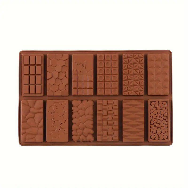 Форма для шоколаду D0966 міні плитки мікс силіконова 12 шт. (3437be63) Форма для шоколаду D0966 міні плитки мікс силіконова 12 шт. (3437be63)