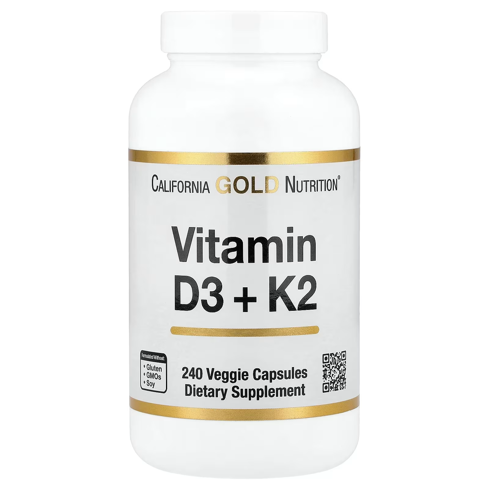 Вітаміни California Gold Nutrition D3 та K2 240 вег. капс. (30553424)