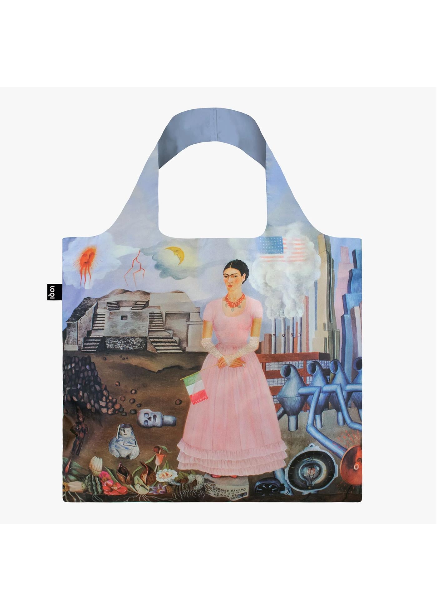 Сумка шоппер Loqi FRIDA KAHLO Self Portrait on the Borderline between Mexico and the United States Recycled Bag (FK.SF)