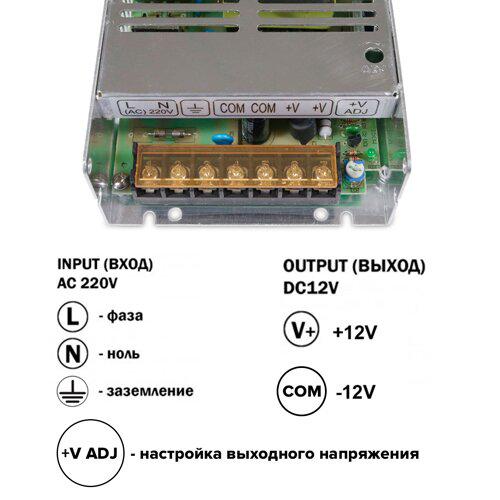 Блок питания OEM DC12 150 W 125 А TR-150-12 - фото 3