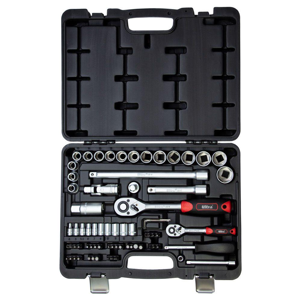 Набір насадок торцевих і біт Ultra Taiwan CrV 1/4" 1/2" 72 шт. (6003112) - фото 3