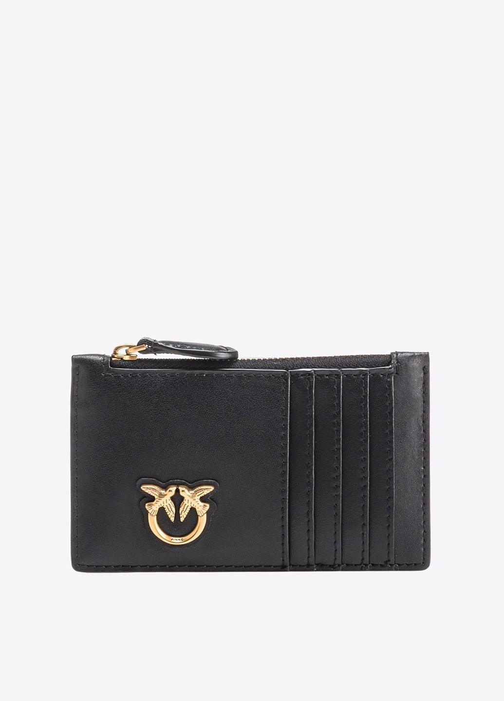 Кошелек кожаный Pinko AIRONE CARDHOLDER VITELLO SETA 100251A0F1Z99Q Черный Кошелек кожаный Pinko AIRONE CARDHOLDER VITELLO SETA 100251A0F1Z99Q Черный