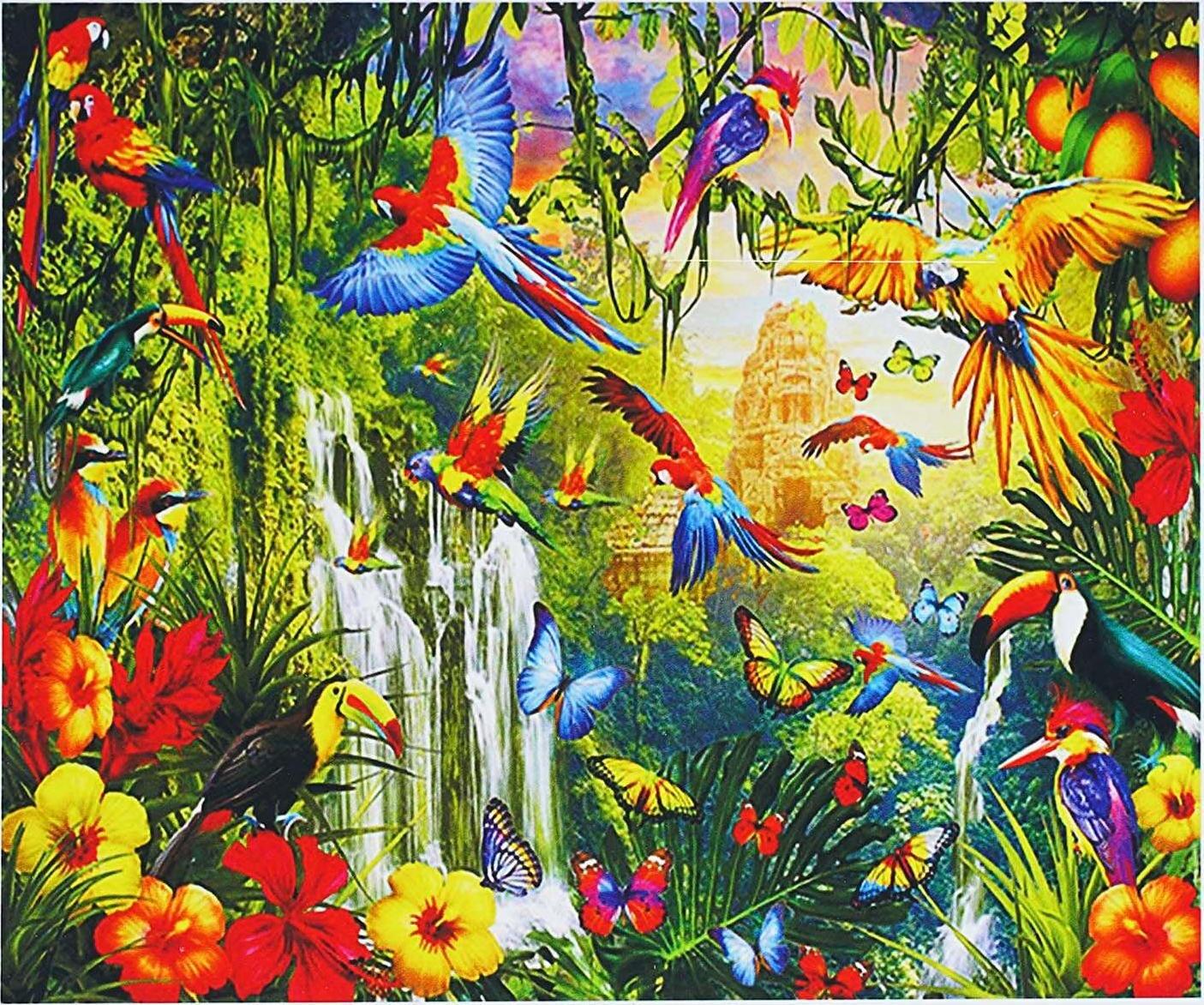 Алмазна мозаїка TK Group AL 86430/30 Тропічний рай зі стразами різної форми в коробці 40х50 см (24707691)
