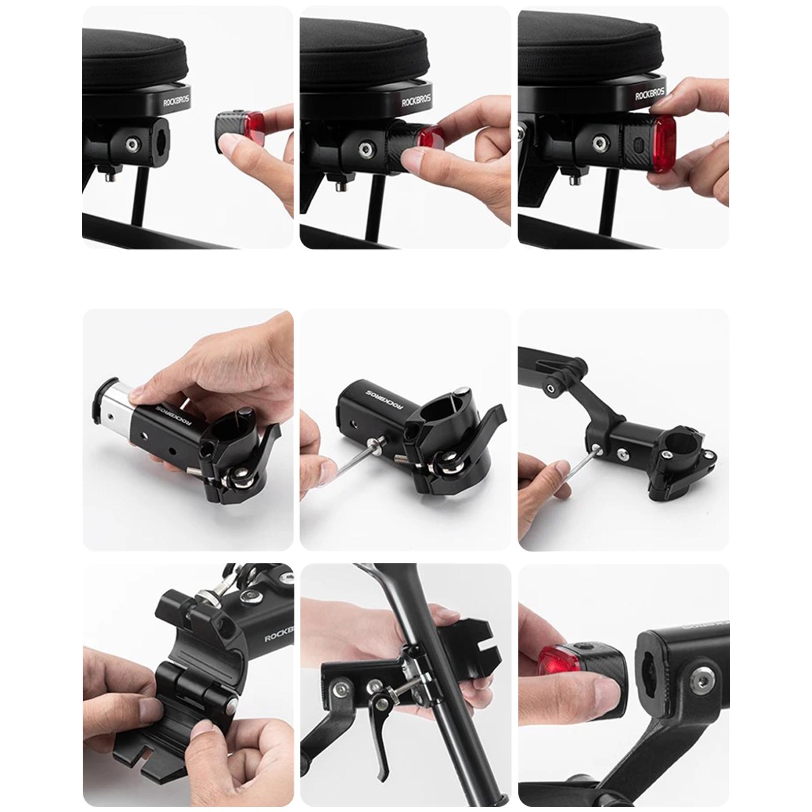 Багажник на велосипед с крылом и местом для фонариков ROCKBROS RBHJ для 26-29" Черный (RB-RBHJ-1-5523) - фото 6