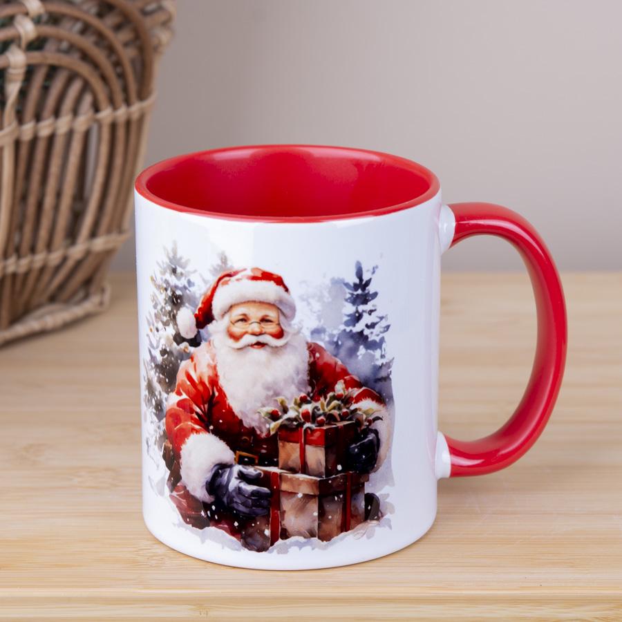 Чашка керамическая Санта с подарками (2240-2) Чашка керамическая Санта с подарками (2240-2)