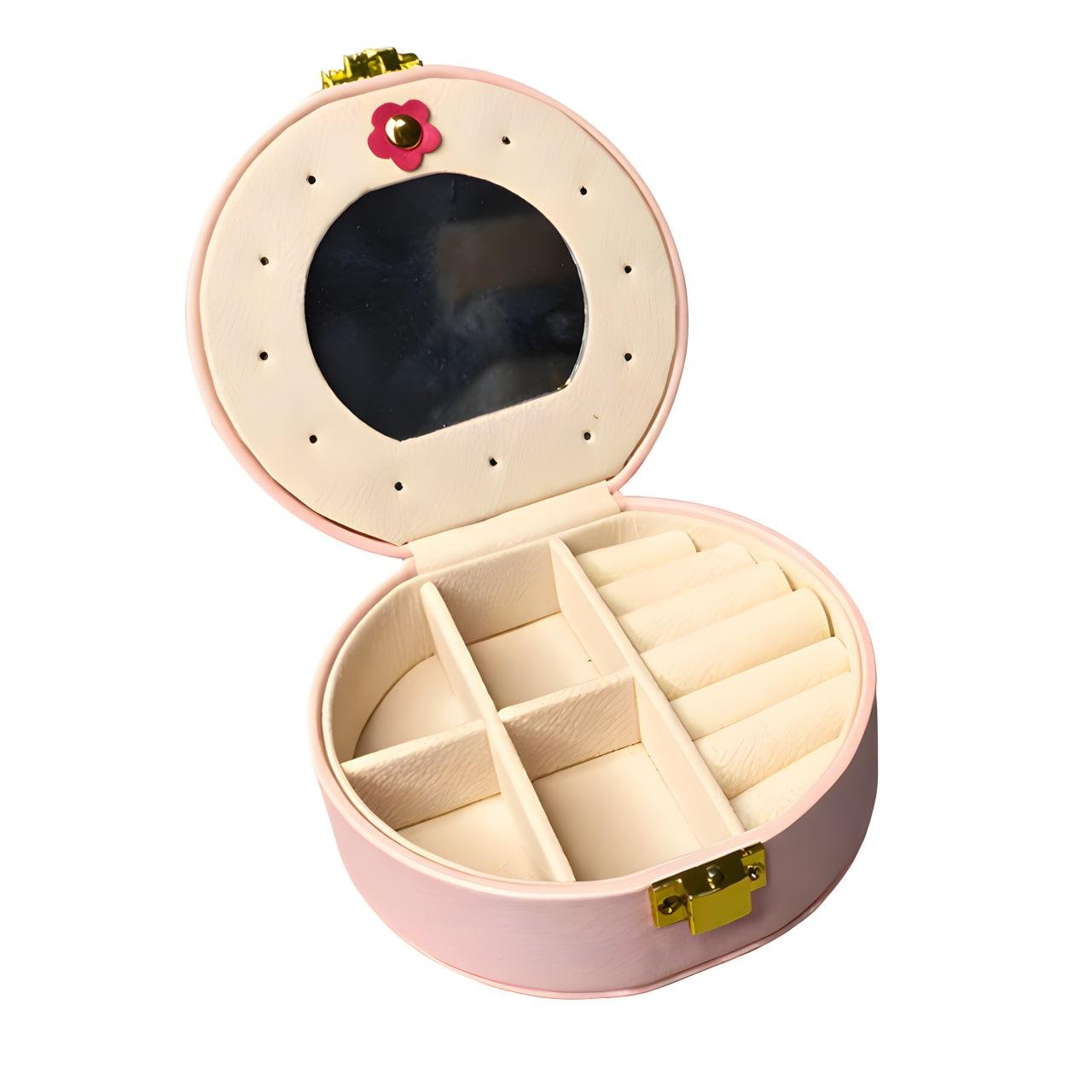 Скринька-органайзер для прикрас 10х10х5 см Рожевий (24-421)