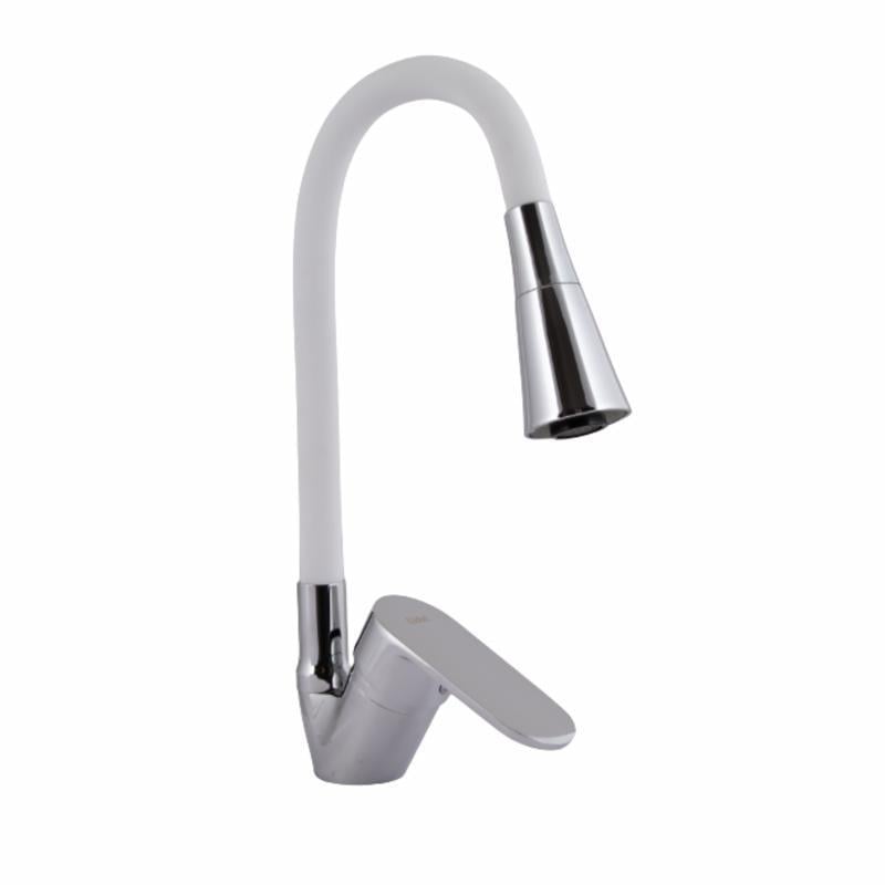 Смеситель для кухни Lidz Tani 008F3 с гибким изливом k40 White/Chrome (LDTAN008F3WCR37037)