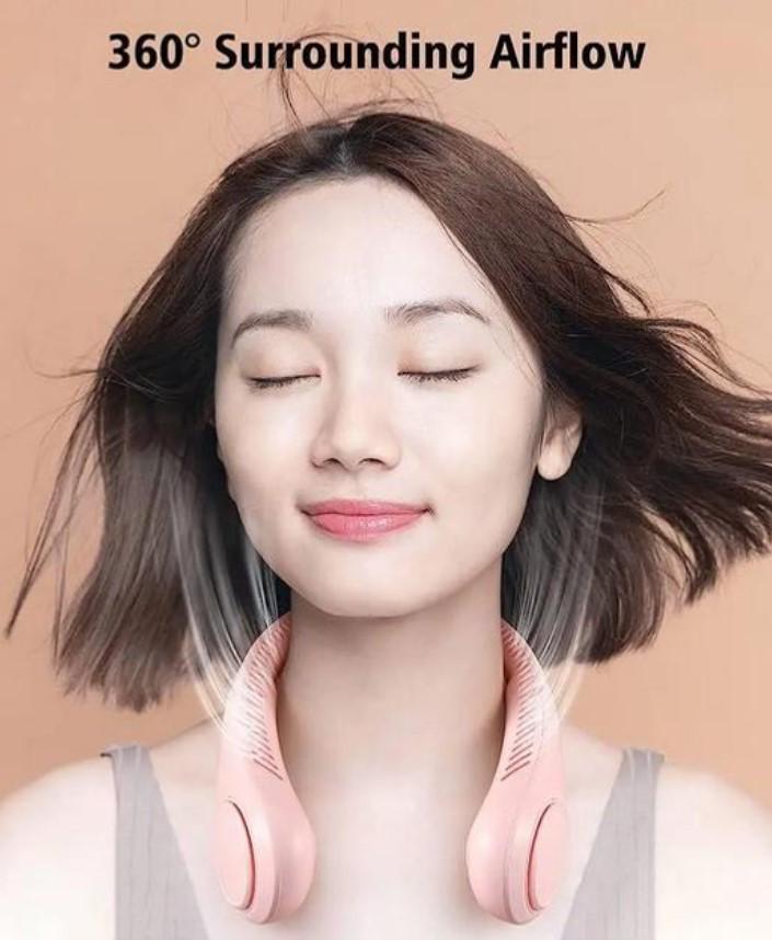 Вентилятор портативный на шею Neck Fan Х5 USB аккумуляторный Розовый (MX-00009127R) - фото 3 Вентилятор портативный на шею Neck Fan Х5 USB аккумуляторный Розовый (MX-00009127R) - фото 3