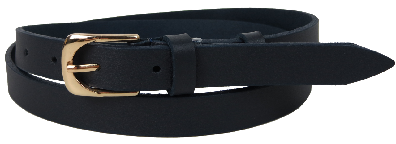 Ремень женский кожаный Skipper 1633-20 2 см Темно-синий