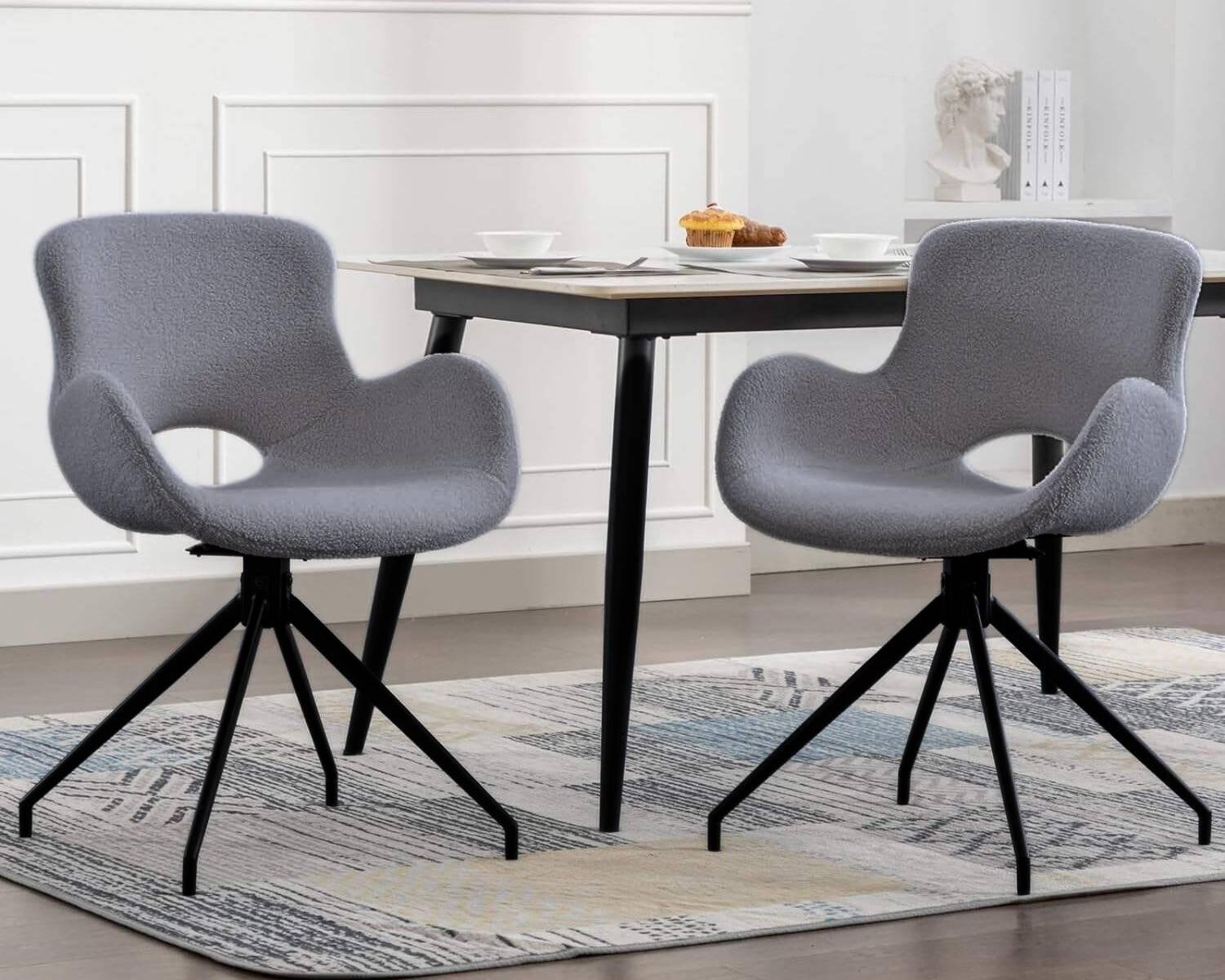 Стул Intarsio GERDA с оборотом 180° Черный/Серый (18290196) - фото 6 Стул Intarsio GERDA с оборотом 180° Черный/Серый (18290196) - фото 6