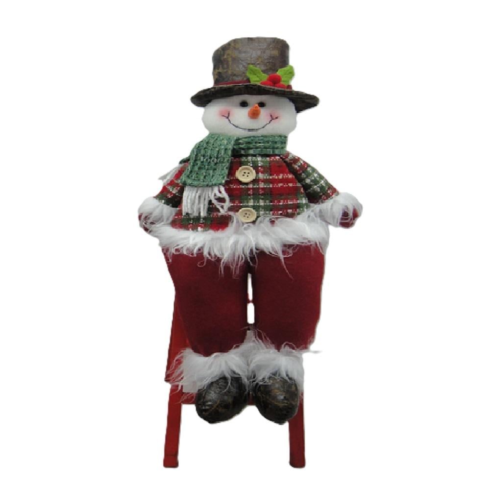 Новогодняя фигурка Stenson M17308 Santa Snowman 57 см (20359641)