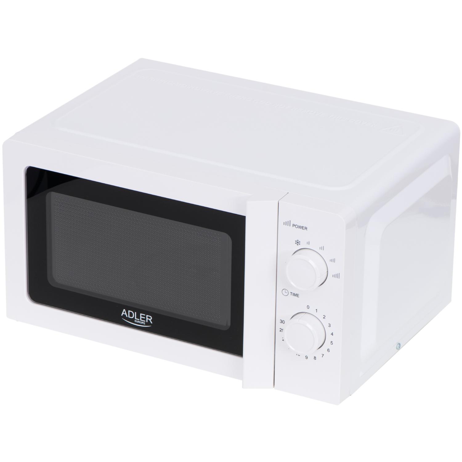 Микроволновая печь Adler AD 6205 механическое управление ручка 20 л 700 Вт White (AD6205) - фото 3 Микроволновая печь Adler AD 6205 механическое управление ручка 20 л 700 Вт White (AD6205) - фото 3