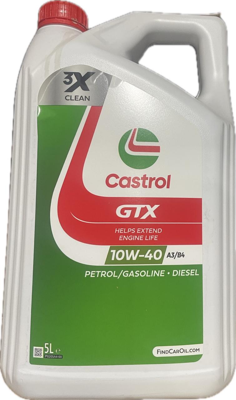 Моторное масло Castrol GTX 10W-40 A3/B4 5 л (15F8FC) Моторное масло Castrol GTX 10W-40 A3/B4 5 л (15F8FC)
