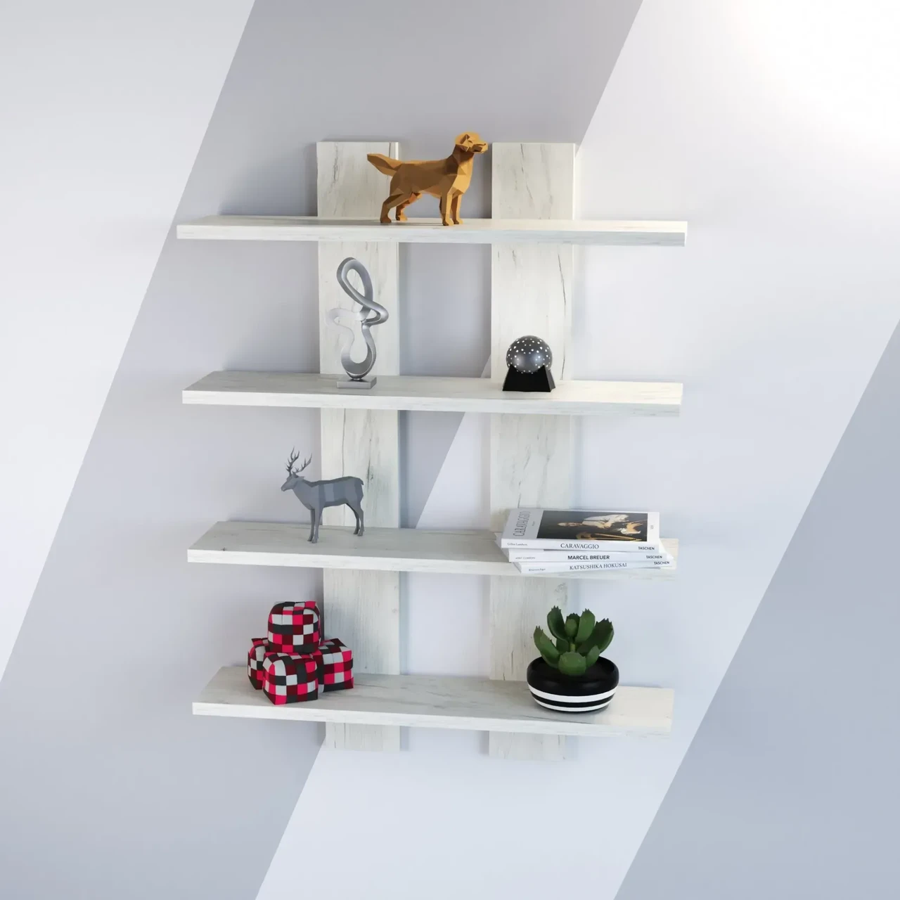 Полиця навісна Kontinent П-4 60х12х80 см Дуб Крафт Білий (52720957) - фото 1 Полиця навісна Kontinent П-4 60х12х80 см Дуб Крафт Білий (52720957) - фото 1