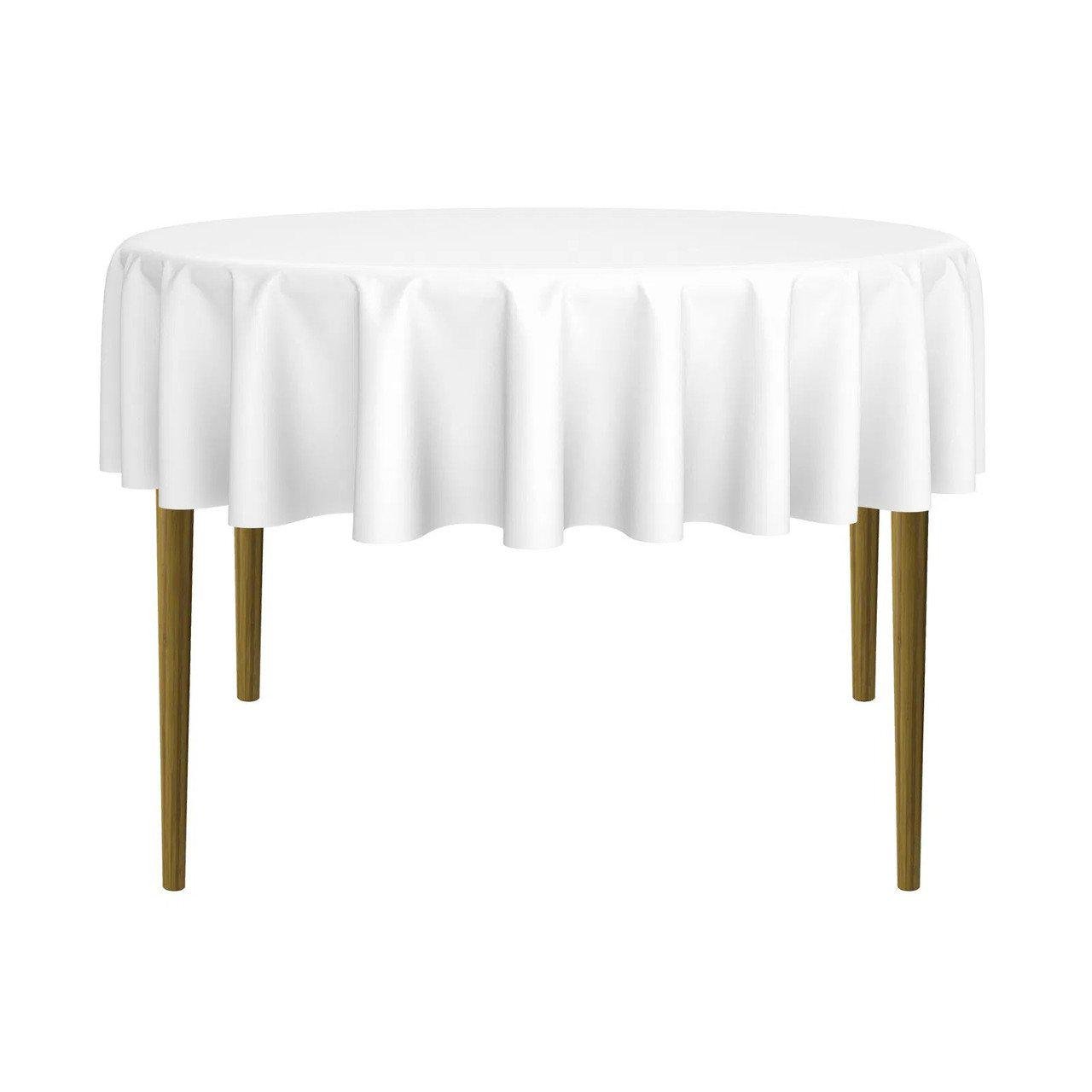 Скатерть габардиновая Atteks круглая 145 см Белый (1410)