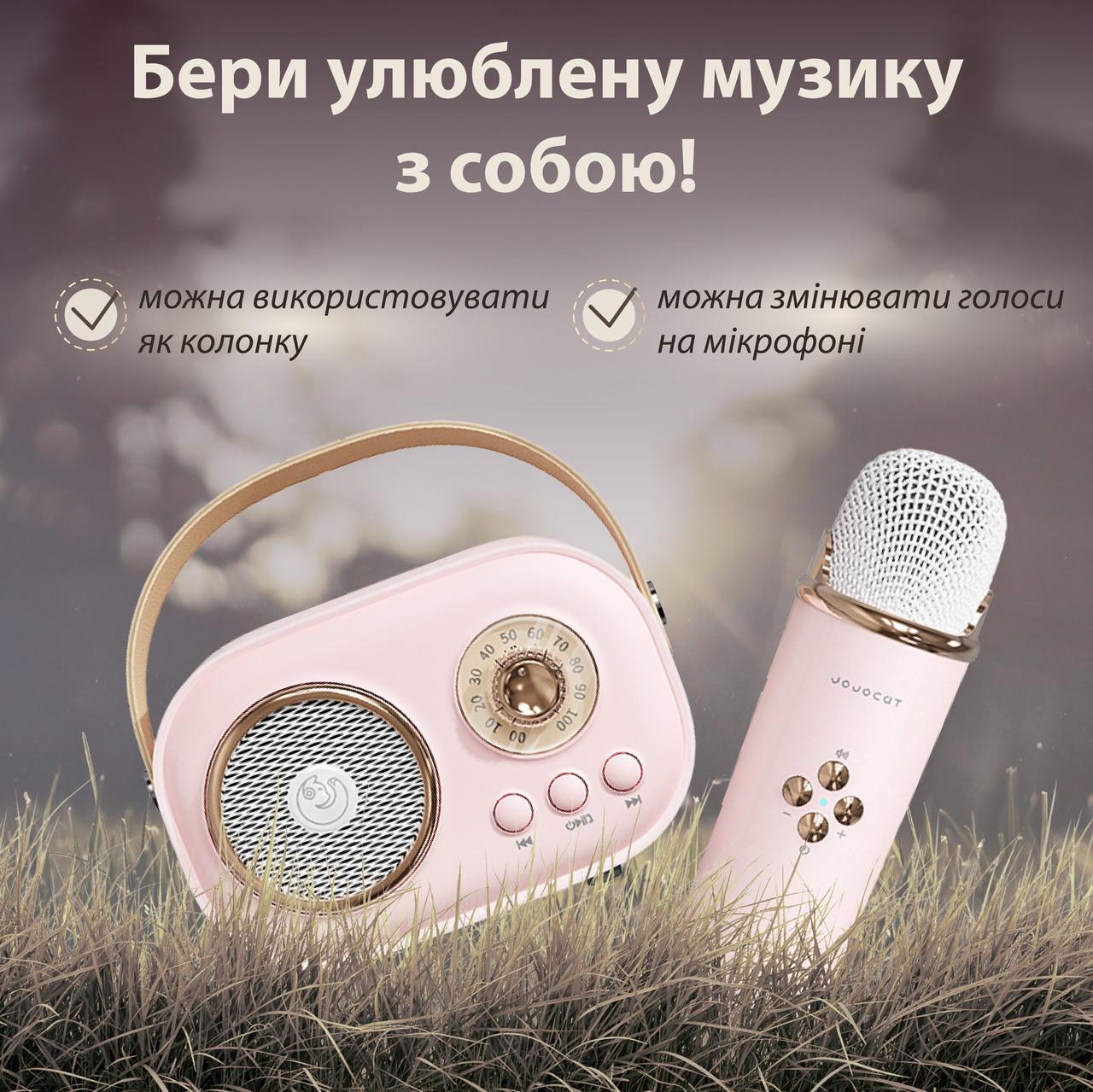 Портативная колонка Bluetooth с микрофоном и влагозащитой TF card Розовый (C20P) - фото 5