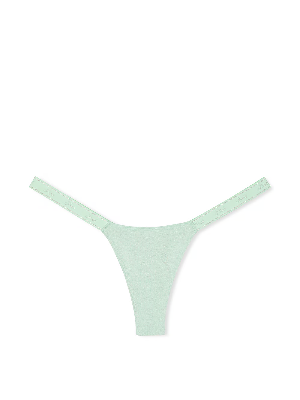 Трусики Victoria's Secret Logo Cotton Shimmer Micro Thong Panty XS М'ятний