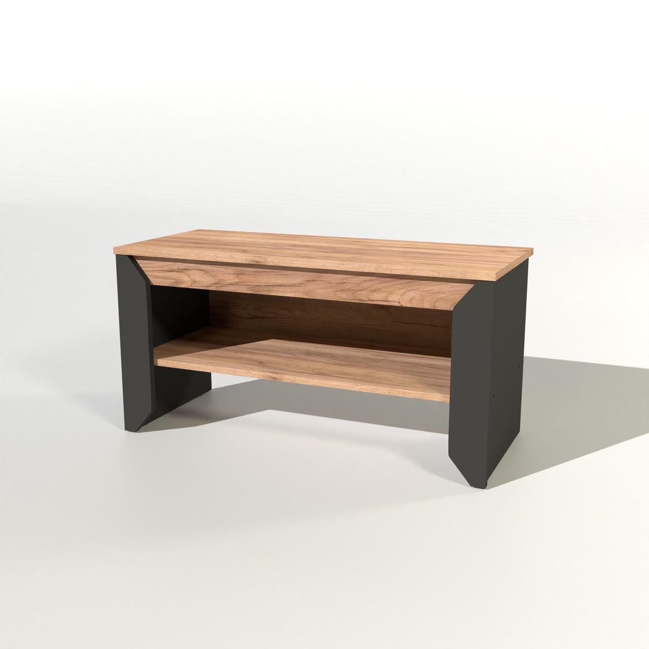 Тумба для обуви Эверест Нордик-900 90х38х45 см Графит/Дуб крафт золотой (DTM-5546)