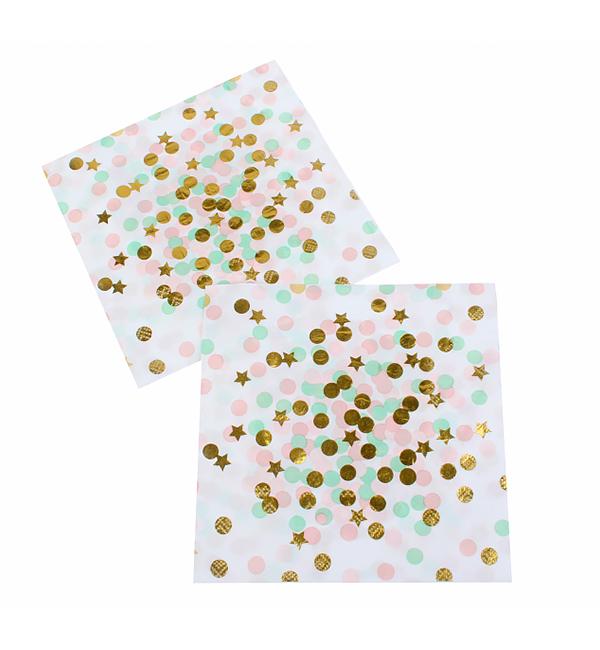 Салфетки праздничные Confetti color 20 шт. 33х33 см (51169)