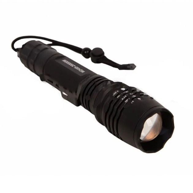 Фонарик аккумуляторный WD-238 с креплением на влагозащищенный пояс Черный (ML-00580)