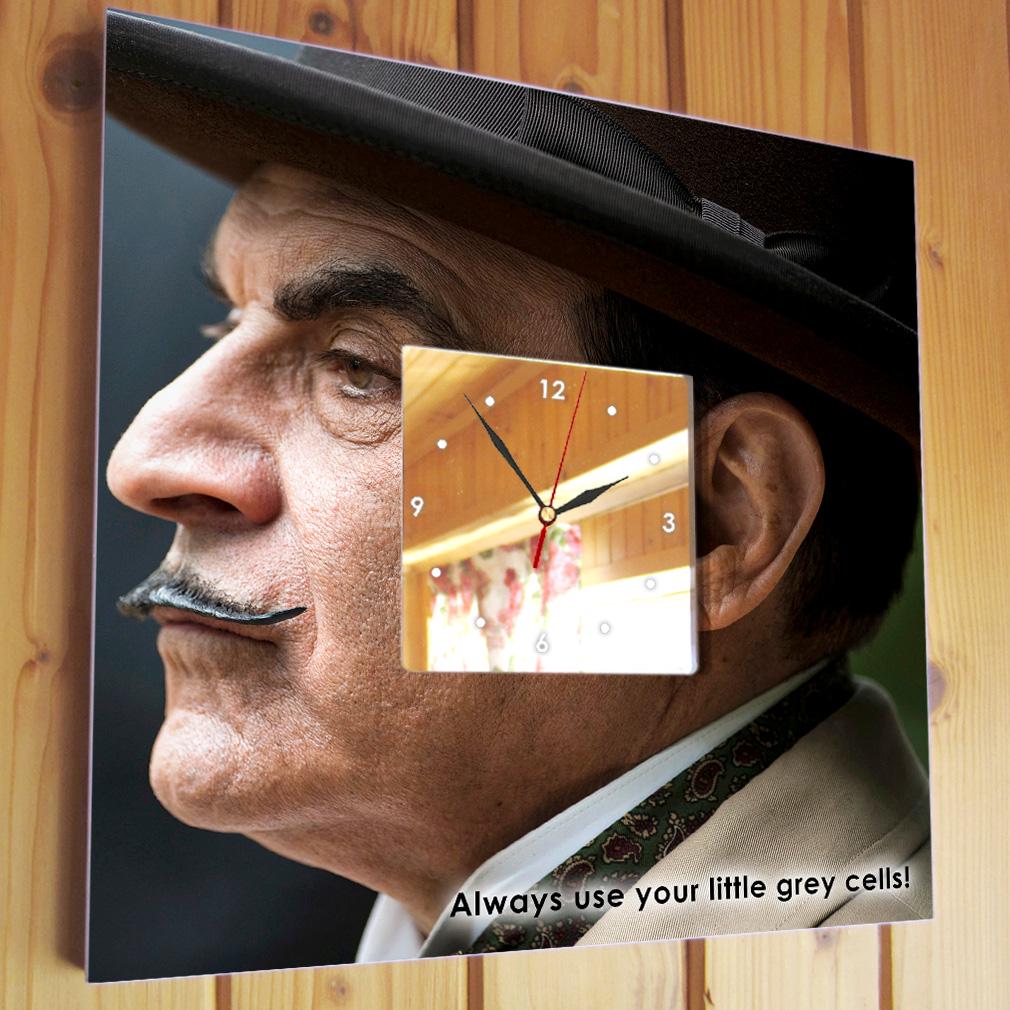 Часы Сериал ''Пуаро Агаты Кристи" 260x260 мм (C04645) - фото 2 Часы Сериал ''Пуаро Агаты Кристи" 260x260 мм (C04645) - фото 2