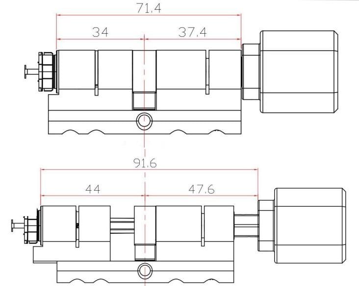 Замок дверний біометричний розумний SEVEN LOCK SL-7774BF циліндр 35-90 мм Black (2149531960) - фото 10 Замок дверний біометричний розумний SEVEN LOCK SL-7774BF циліндр 35-90 мм Black (2149531960) - фото 10
