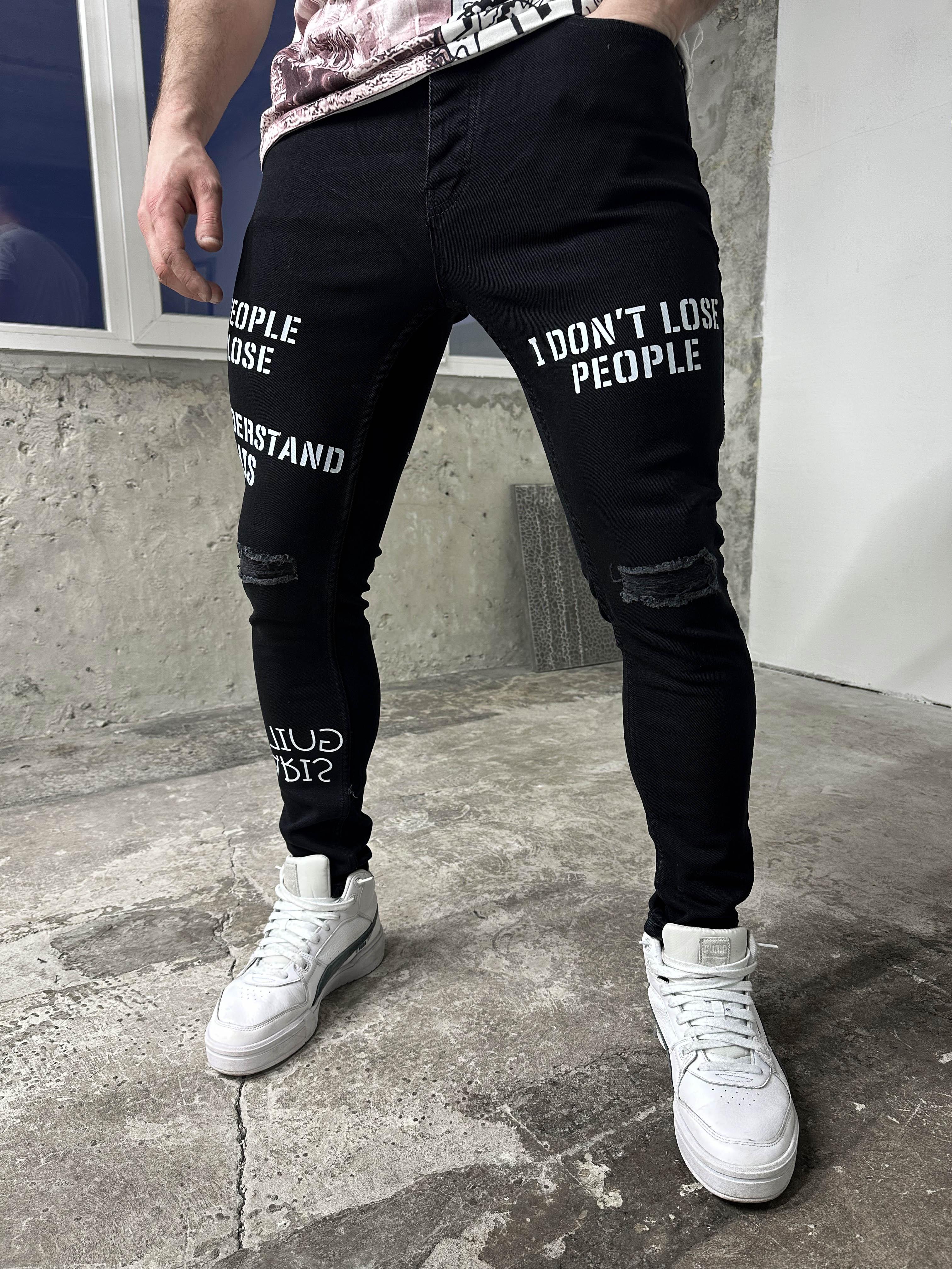 Джинси чоловічі 1-224 дтф р. 38 Чорний (23165)