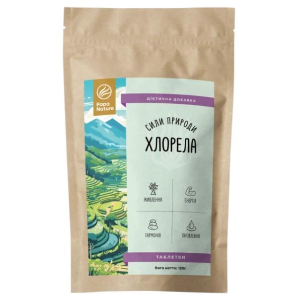 Натуральная добавка PapaNature Chlorella vulgaris Хлорелла 480 табл. 120 г (23712920) Натуральная добавка PapaNature Chlorella vulgaris Хлорелла 480 табл. 120 г (23712920)