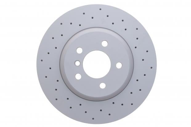 Диск тормозной передний ZIMMERMANN BMW 5 F10/F11/6 F06/F13 09- с покрытием с отверстиями вентилируемый 348x30 мм (150.3483.52 ZIMMERMANN)