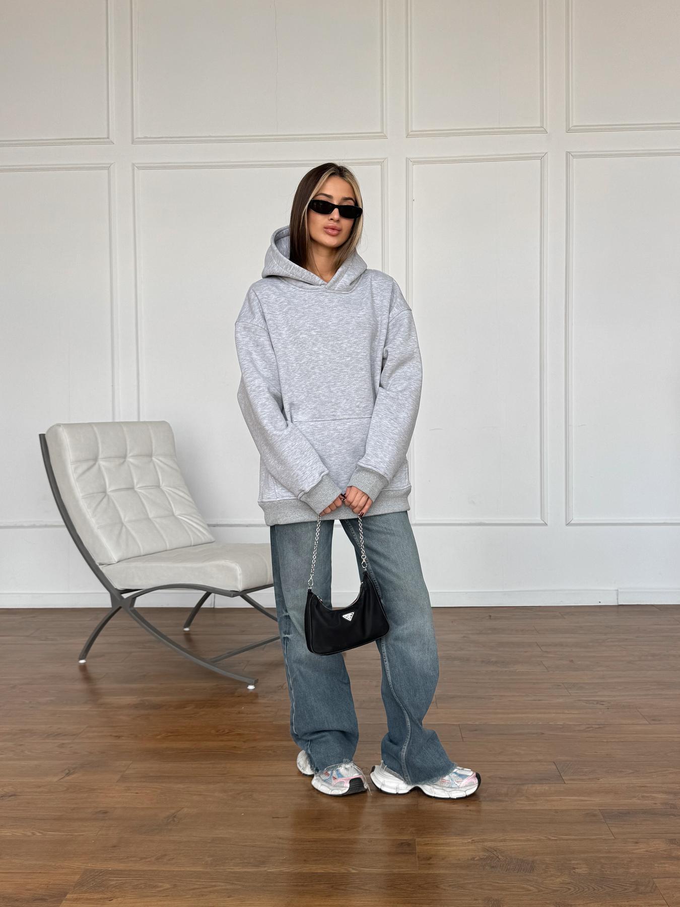 Кофта женская Over зимняя флисовая XL Серый (26320/3/5) - фото 6 Кофта женская Over зимняя флисовая XL Серый (26320/3/5) - фото 6