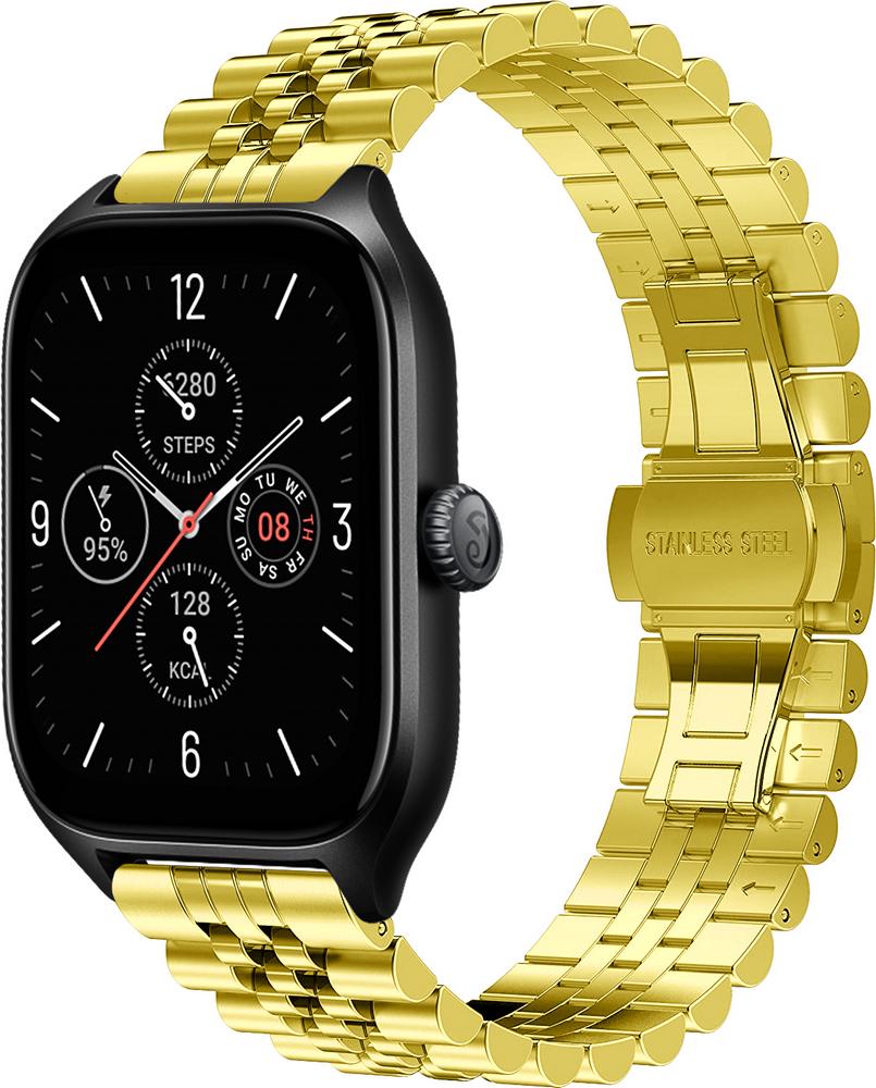 Браслет металлический Stech для Amazfit GTS 4/Mini Gold (29519-2A)
