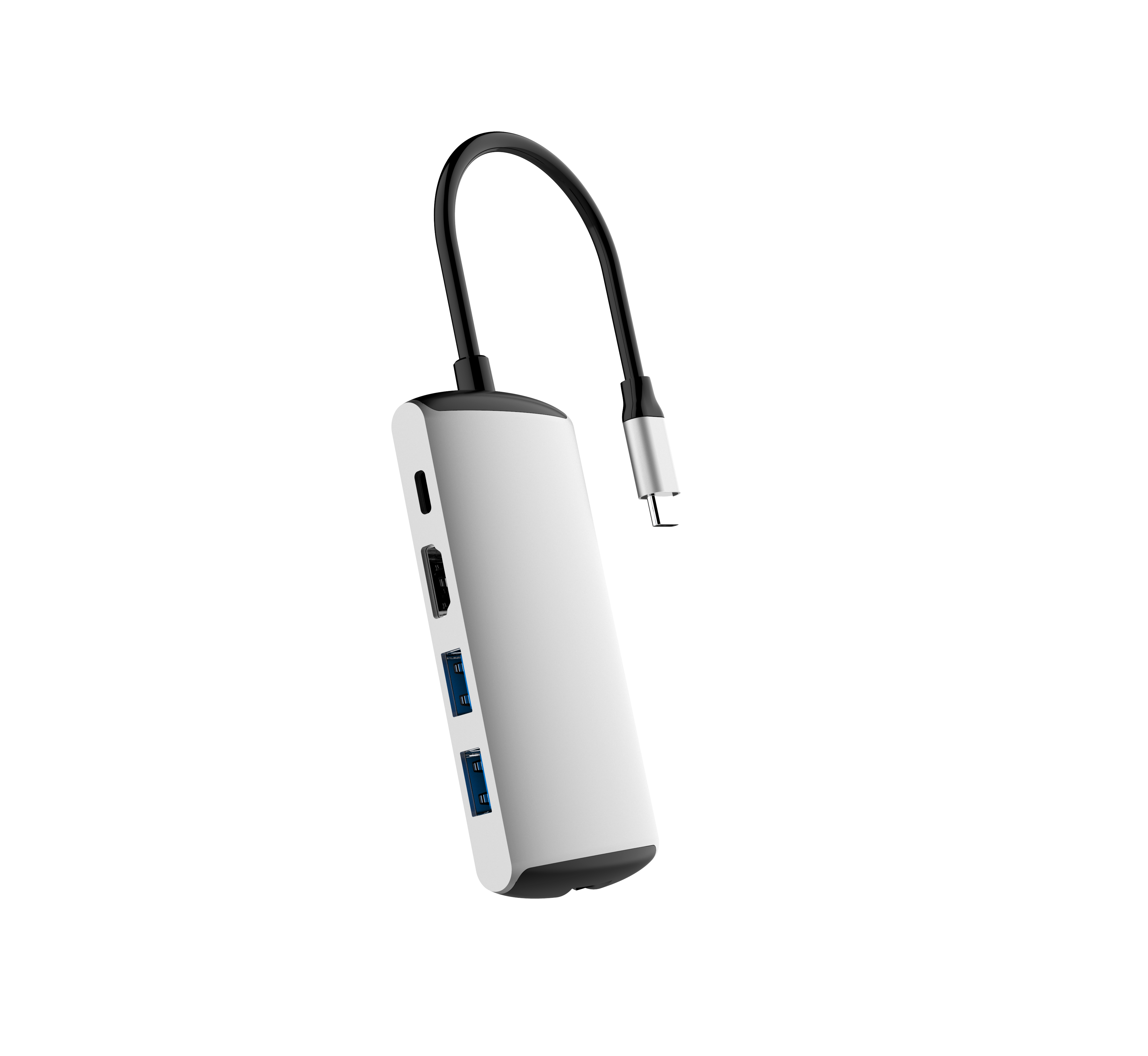 USB-хаб Qitech 8 в 1 Aluminum Type-C Silver (QT-Hub6c_sl) - фото 6 USB-хаб Qitech 8 в 1 Aluminum Type-C Silver (QT-Hub6c_sl) - фото 6