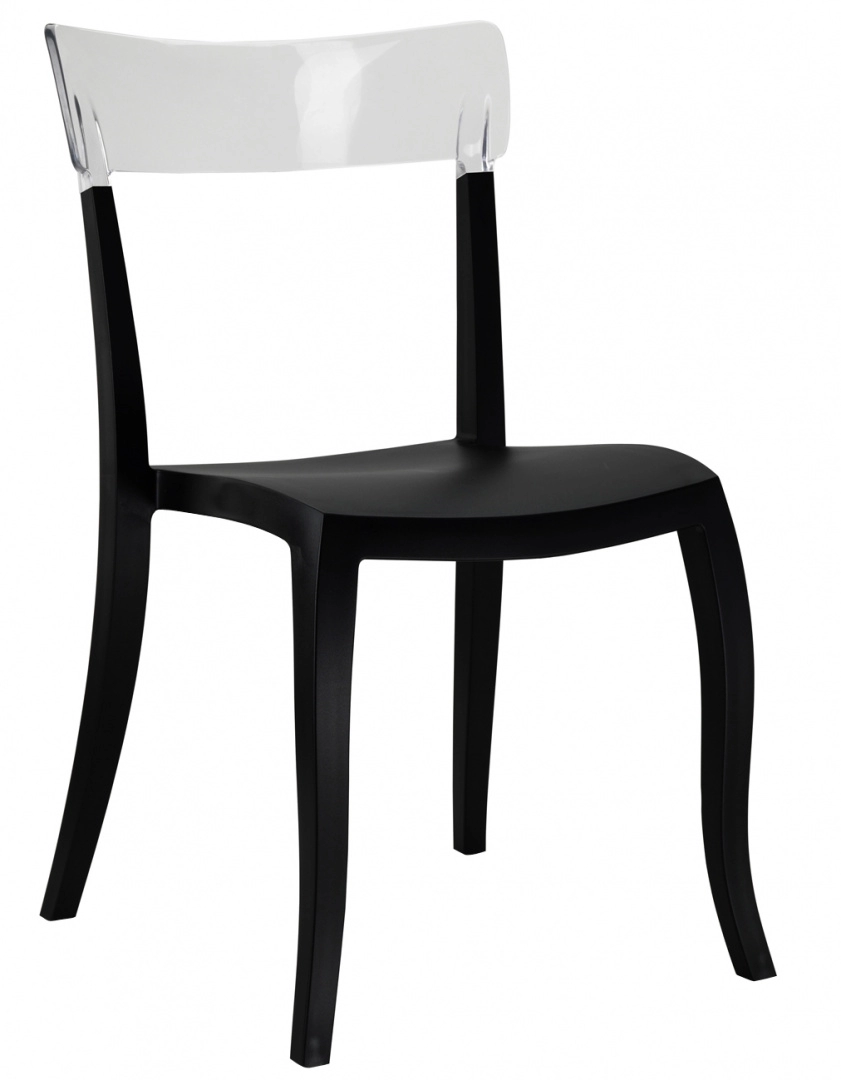 Стул Litolan Papatya Hera-SP Black Прозрачный (DR002074)