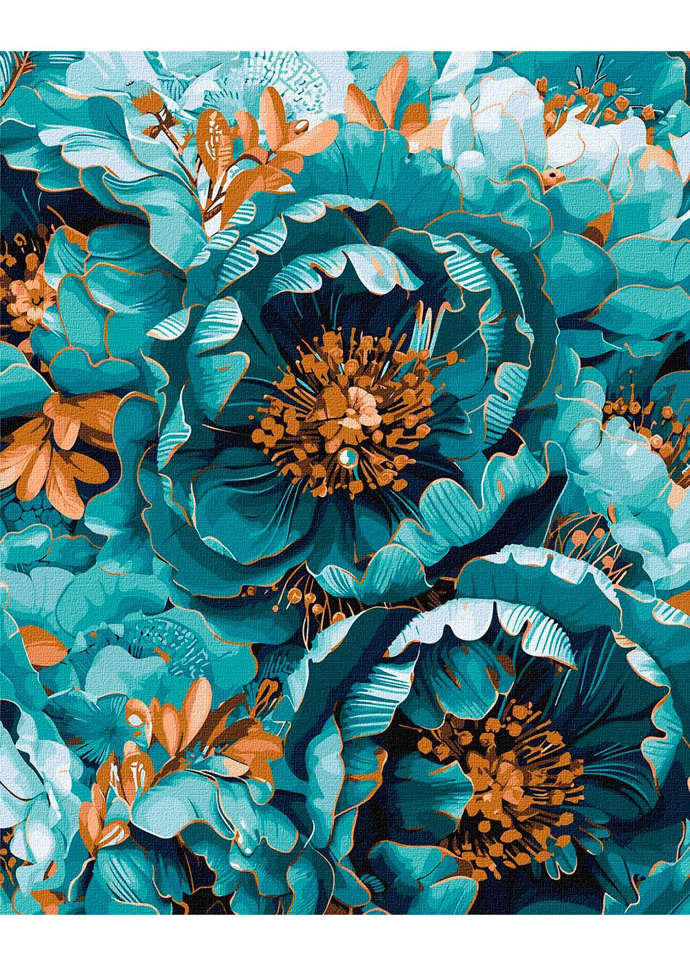 Раскраска по номерам Идейка Цветущая гармония с красками металлик 40х50 см (KHO3276)