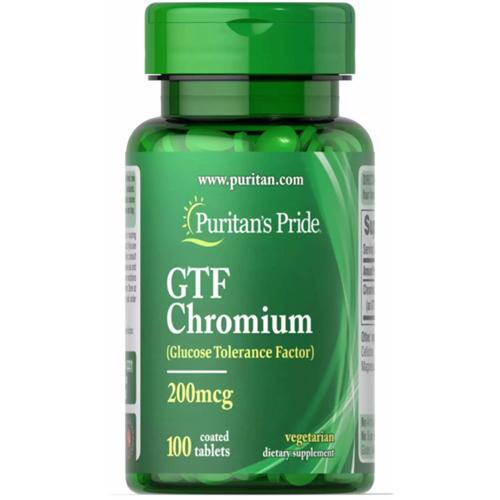 Микроэлемент Хром Puritan's Pride GTF Chromium 200 mcg 100 tabs Микроэлемент Хром Puritan's Pride GTF Chromium 200 mcg 100 tabs