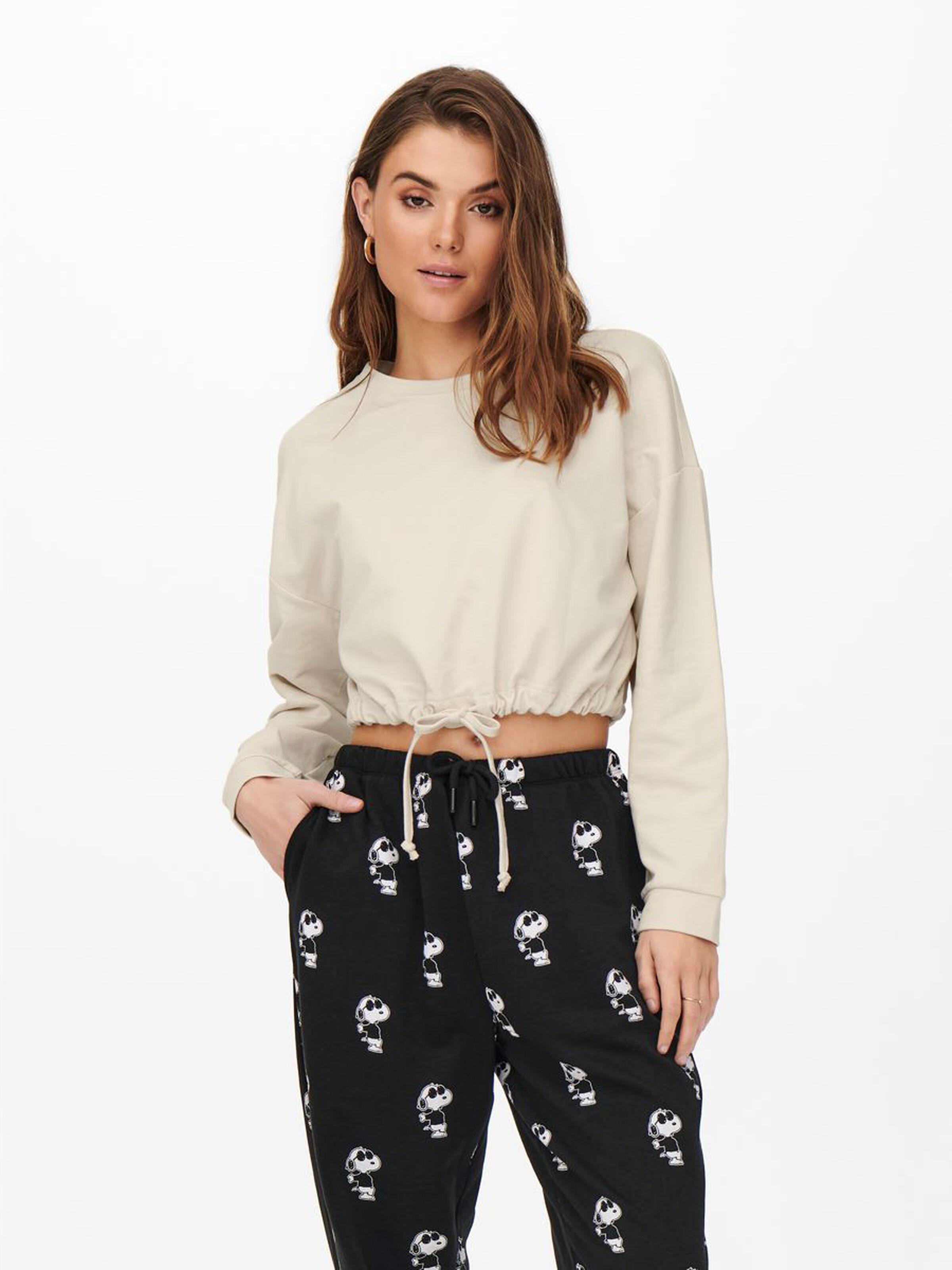 Свитшот женский Only 15255289 XS Бежевый