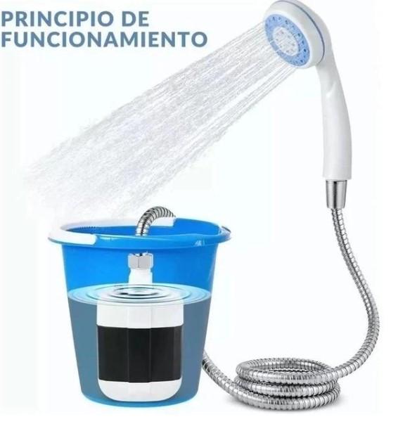 Туристический душ от аккумулятора Gotel Q16H портативный производный душ с насосом - фото 4 Туристический душ от аккумулятора Gotel Q16H портативный производный душ с насосом - фото 4